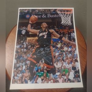 MIAMI HEAT DWYANE WADE REPRINT NBA BASKETBALL GLOSSY 8.5x11 HALL OF FAME POSTER